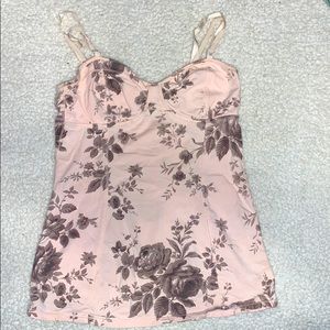 Pink flower patterned bustier top from Talula